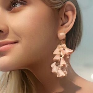 Pink Tassel Earrings